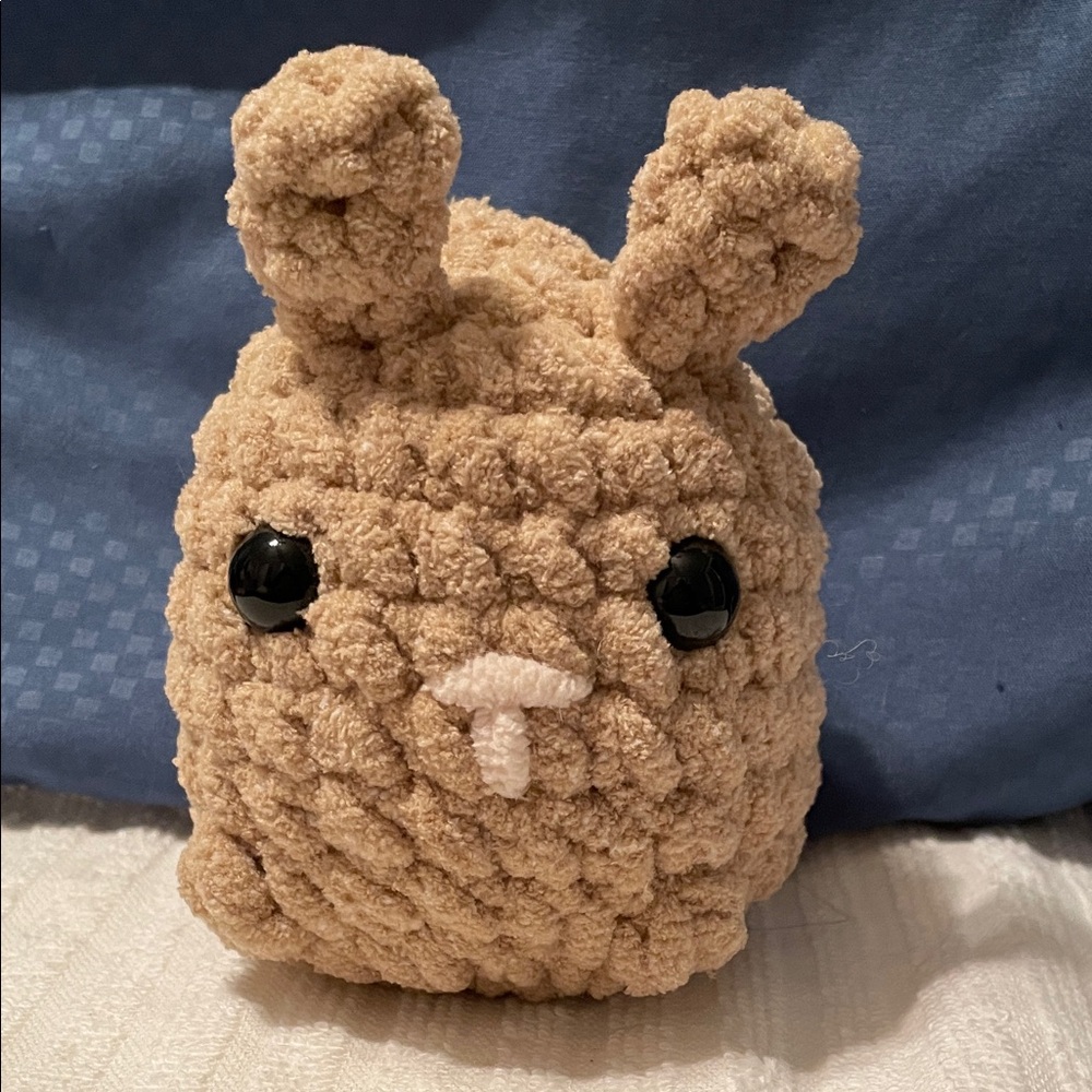 Handmade-crocheted Plush Tan Bunny/ Rabbit